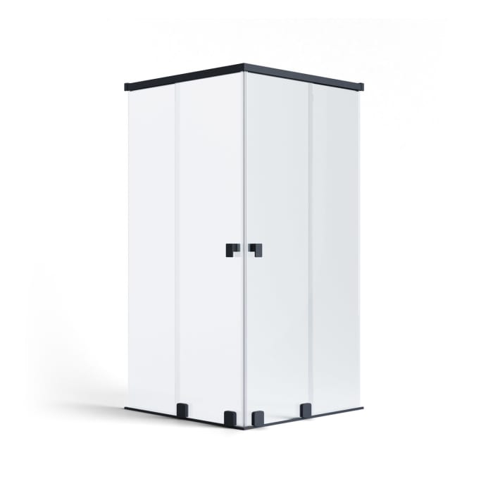 SCHÖNER WOHNEN-Kollektion FIT 2 Schiebetüren mit festem Glaselementen 200 x 200 x 210 cm