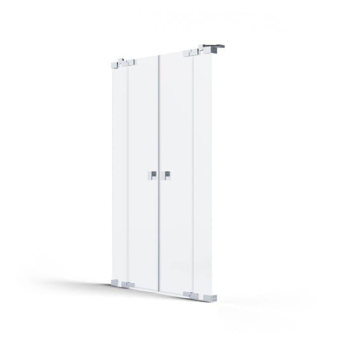 SCHÖNER WOHNEN-Kollektion FIT Pendeltür mit 2 festen Glaselementen in Nische 220 cm x 210 cm