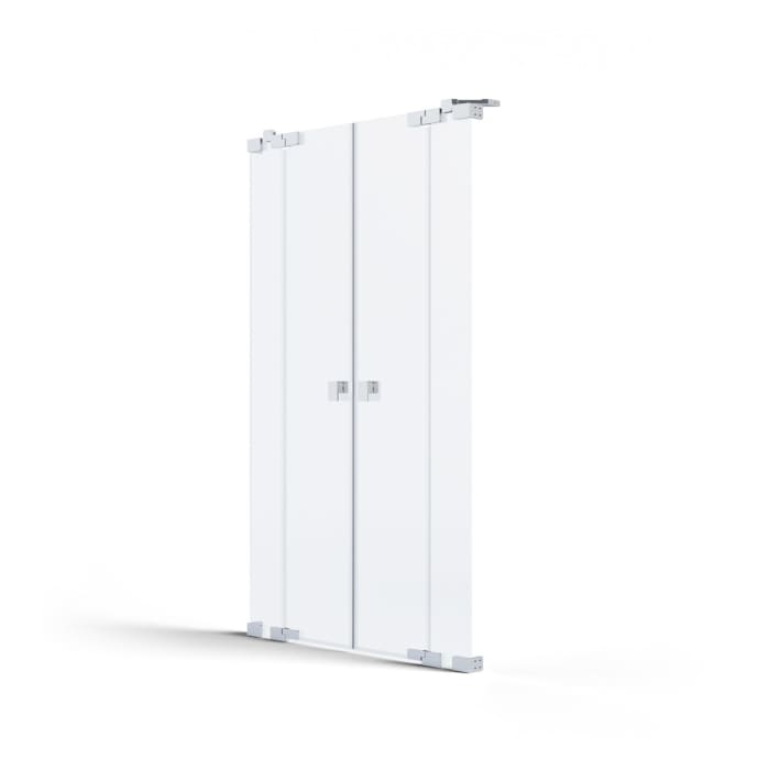 SCHÖNER WOHNEN-Kollektion FIT Pendeltür mit 2 festen Glaselementen in Nische 220 cm x 210 cm