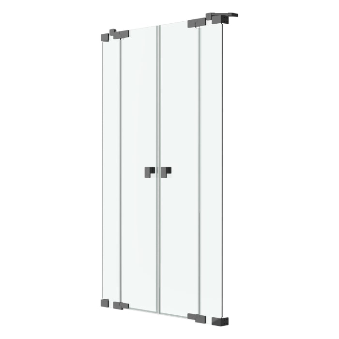 SCHÖNER WOHNEN-Kollektion FIT Pendeltür mit 2 festen Glaselementen in Nische 220 cm x 210 cm