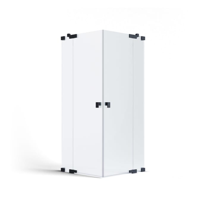 SCHÖNER WOHNEN-Kollektion FIT 2 Drehtüren mit 2 festen Glaselementen 140 x 140 x 210 cm