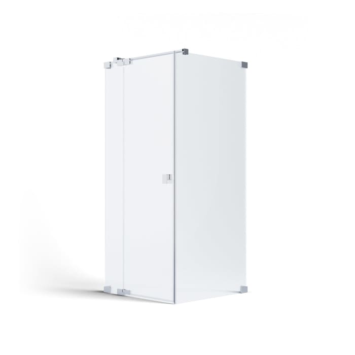 SCHÖNER WOHNEN-Kollektion FIT Drehtür mit festem Glaselement und Seitenwand 140 x 140 x 210 cm, Türanschlag links