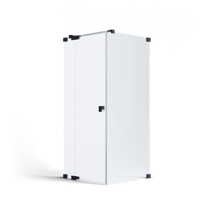 SCHÖNER WOHNEN-Kollektion FIT Drehtür mit festem Glaselement und Seitenwand 140 x 140 x 210 cm, Türanschlag links