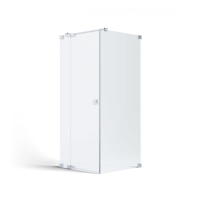 SCHÖNER WOHNEN-Kollektion FIT Drehtür mit festem Glaselement und Seitenwand 140 x 140 x 210 cm, Türanschlag links