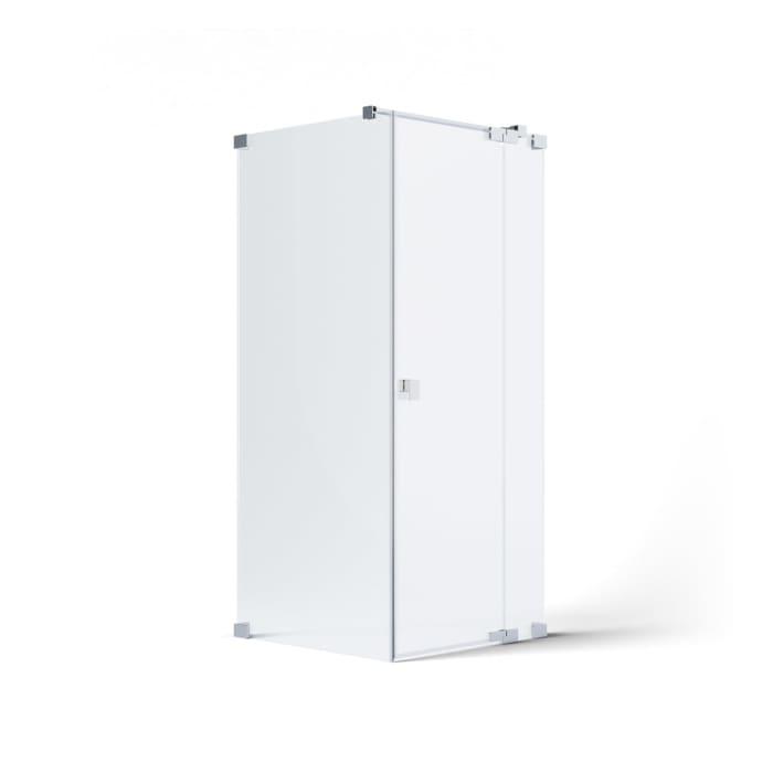 SCHÖNER WOHNEN-Kollektion FIT Drehtür mit festem Glaselement und Seitenwand 140 x 140 x 210 cm, Türanschlag rechts