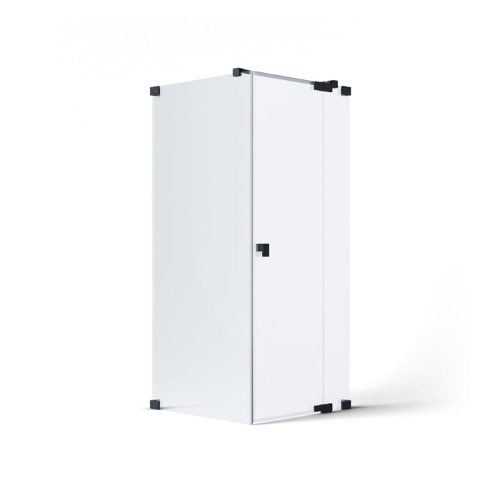 SCHÖNER WOHNEN-Kollektion FIT Drehtür mit festem Glaselement und Seitenwand 140 x 140 x 210 cm, Türanschlag rechts