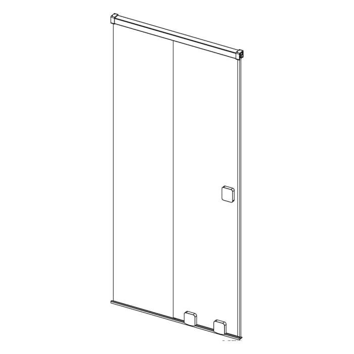 SCHÖNER WOHNEN-Kollektion FIT Schiebetür mit festem Glaselement 200 x 210 cm, Türanschlag links