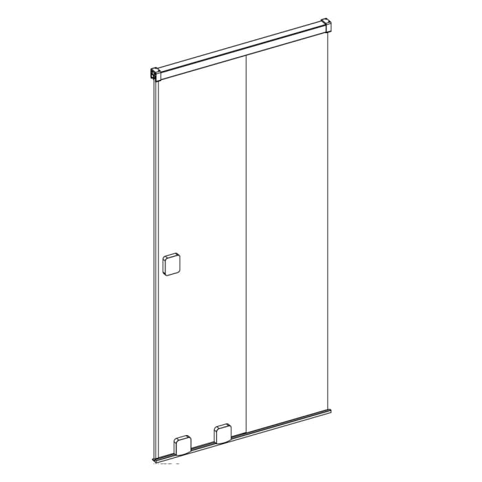 SCHÖNER WOHNEN-Kollektion FIT Schiebetür mit festem Glaselement 200 x 210 cm, Türanschlag rechts