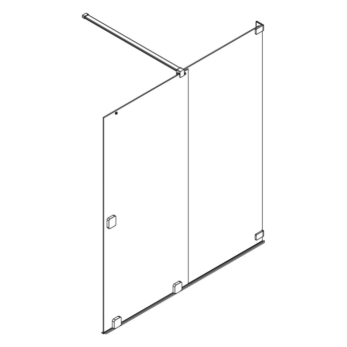 SCHÖNER WOHNEN-Kollektion FIT Walk-In Schiebetür 150 x 210 cm, Türanschlag rechts
