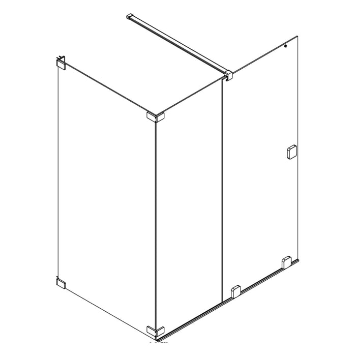 SCHÖNER WOHNEN-Kollektion FIT Walk-In Schiebetür mit Seitenwand 140 x 210 cm, Türanschlag links