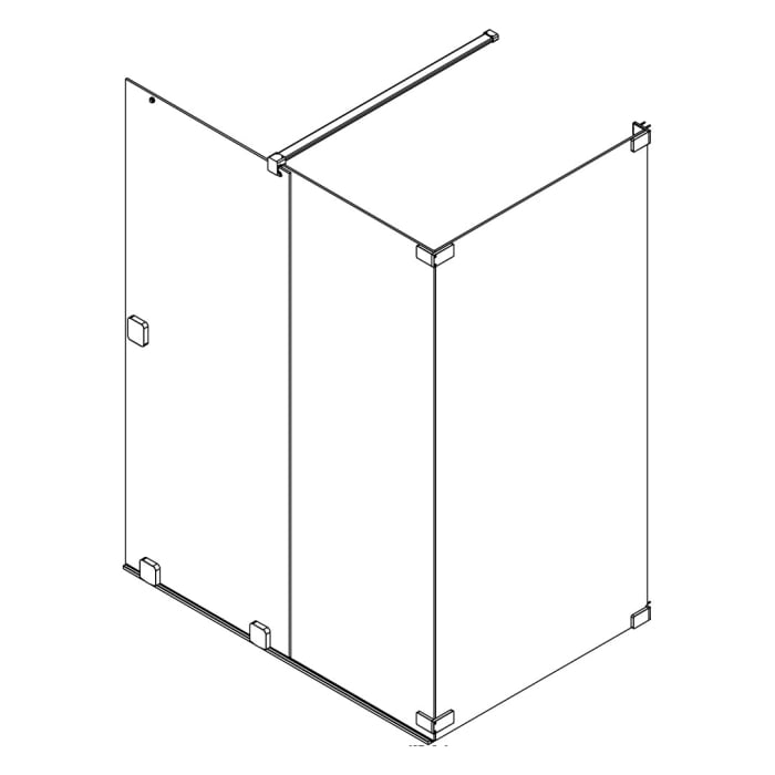 SCHÖNER WOHNEN-Kollektion FIT Walk-In Schiebetür mit Seitenwand 140 x 210 cm, Türanschlag rechts
