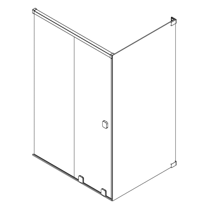 SCHÖNER WOHNEN-Kollektion FIT Schiebetür mit Seitenwand 200 x 140 x 210 cm, mit Temperdur-Beschichtung, Türanschlag links