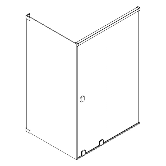 SCHÖNER WOHNEN-Kollektion FIT Schiebetür mit Seitenwand 200 x 140 x 210 cm, mit Temperdur-Beschichtung, Türanschlag rechts