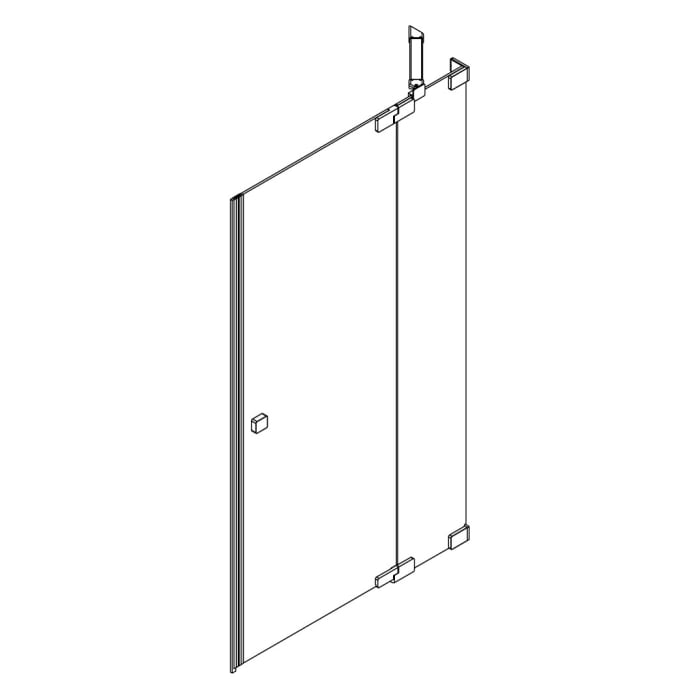SCHÖNER WOHNEN-Kollektion FIT Nischentür mit festem Glaselement 140 x 210 cm, mit Temperdur-Beschichtung, Türanschlag rechts
