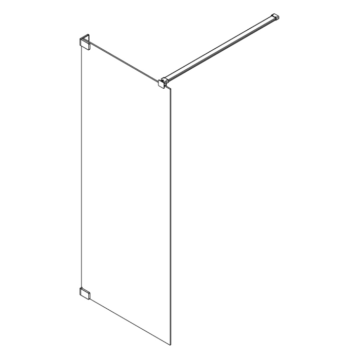 SCHÖNER WOHNEN-Kollektion FIT Walk-In Glaselement 150 x 210 cm, mit Temperdur-Beschichtung