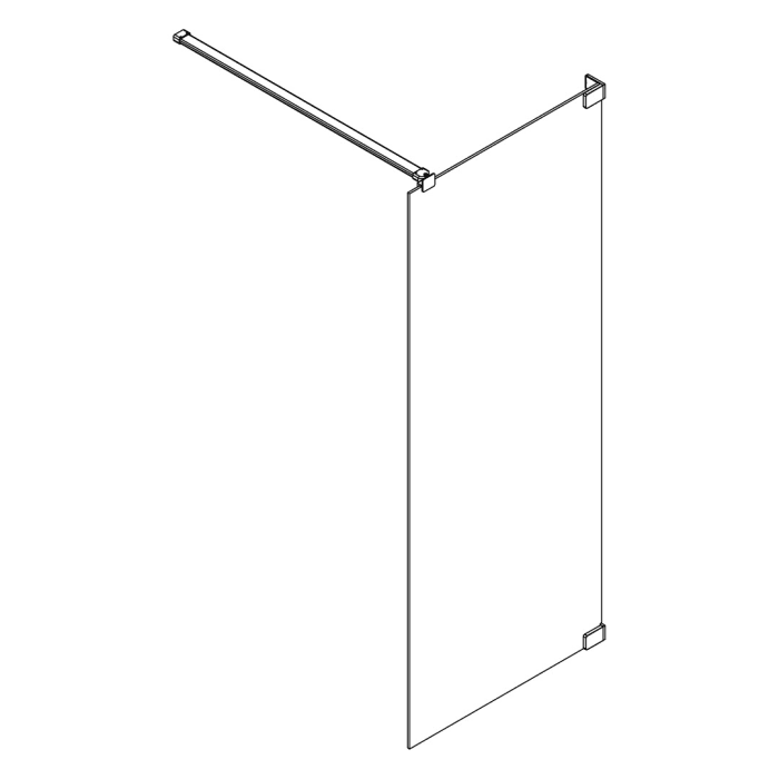 SCHÖNER WOHNEN-Kollektion FIT Walk-In Glaselement 150 x 210 cm, mit Temperdur-Beschichtung