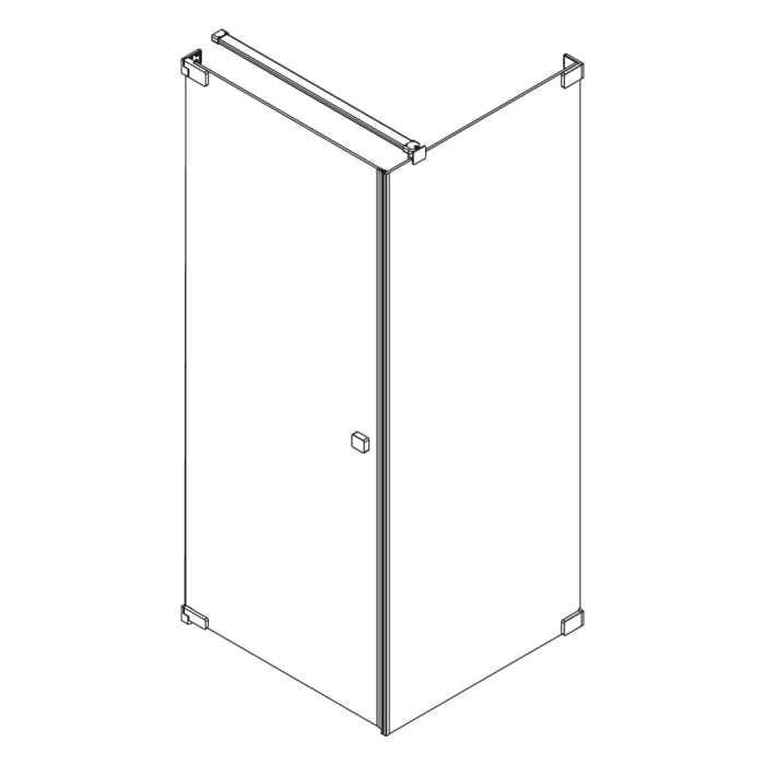 SCHÖNER WOHNEN-Kollektion FIT Drehtür mit Seitenwand 110 x 140 x 210 cm, mit Temperdur-Beschichtung, Türanschlag links