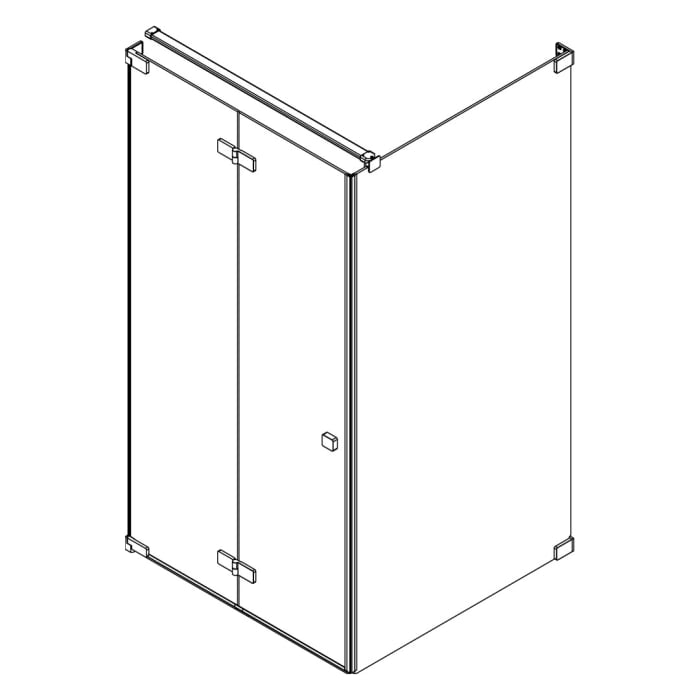SCHÖNER WOHNEN-Kollektion FIT Drehfalttür mit Seitenwand 120 x 140 x 210 cm, Türanschlag links