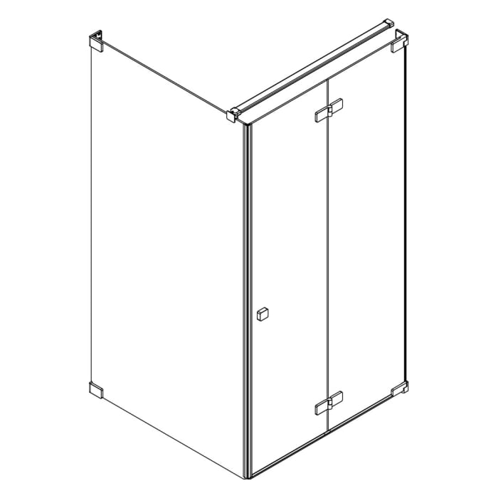 SCHÖNER WOHNEN-Kollektion FIT Drehfalttür mit Seitenwand 120 x 140 x 210 cm, Türanschlag rechts
