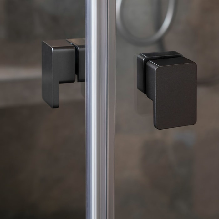 SCHÖNER WOHNEN-Kollektion FIT 2 Drehtüren mit 2 festen Glaselementen 140 x 140 x 210 cm