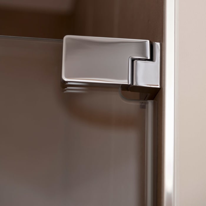 SCHÖNER WOHNEN-Kollektion FIT Drehtür mit festem Glaselement und Seitenwand 140 x 140 x 210 cm, Türanschlag links