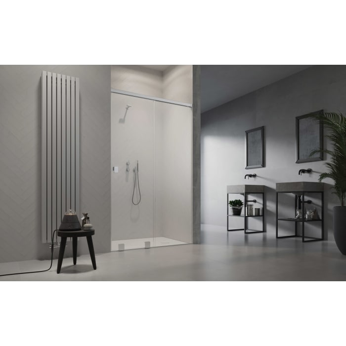 SCHÖNER WOHNEN-Kollektion FIT Schiebetür mit festem Glaselement 200 x 210 cm, Türanschlag rechts