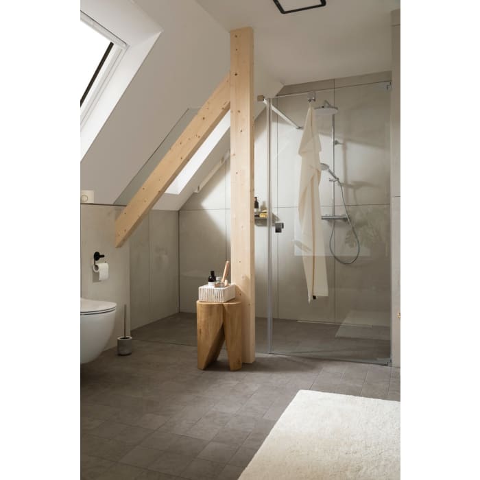 SCHÖNER WOHNEN-Kollektion FIT Nischentür mit festem Glaselement in Flucht 140 x 210 cm, Türanschlag rechts