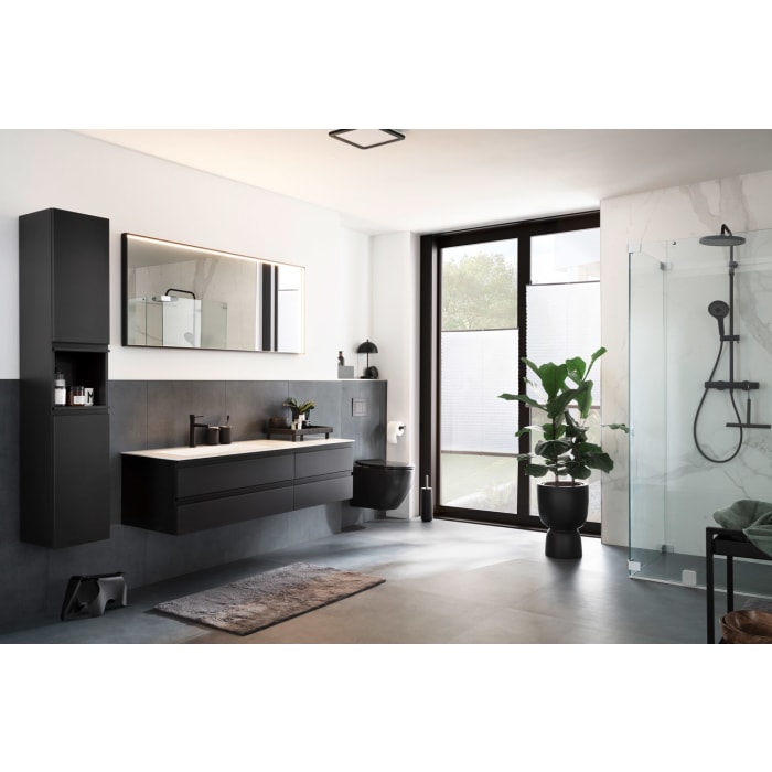 SCHÖNER WOHNEN-Kollektion FIT Walk-In Schiebetür mit Seitenwand 140 x 210 cm, Türanschlag links