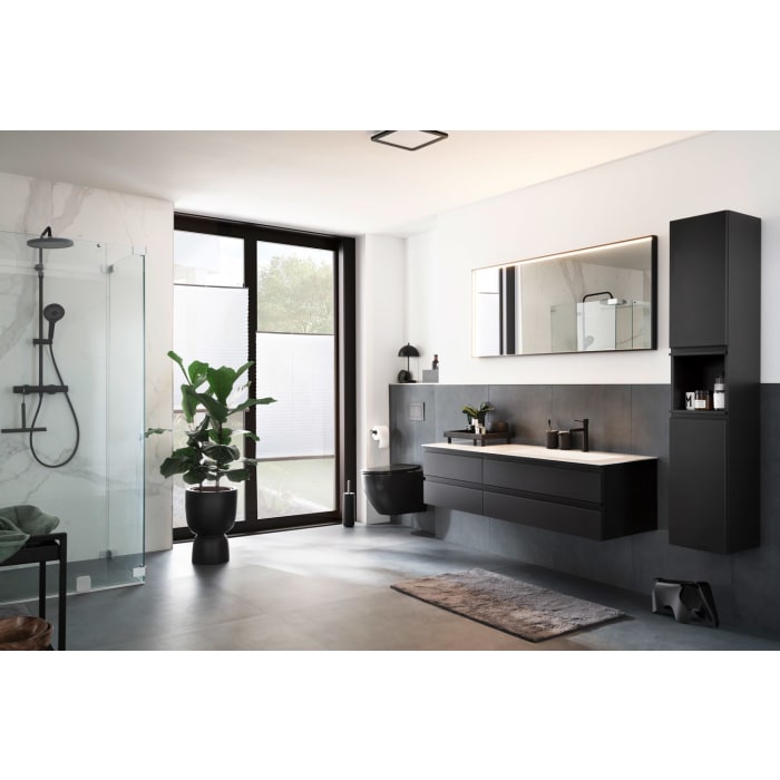 SCHÖNER WOHNEN-Kollektion FIT Walk-In Schiebetür mit Seitenwand 140 x 210 cm, Türanschlag rechts