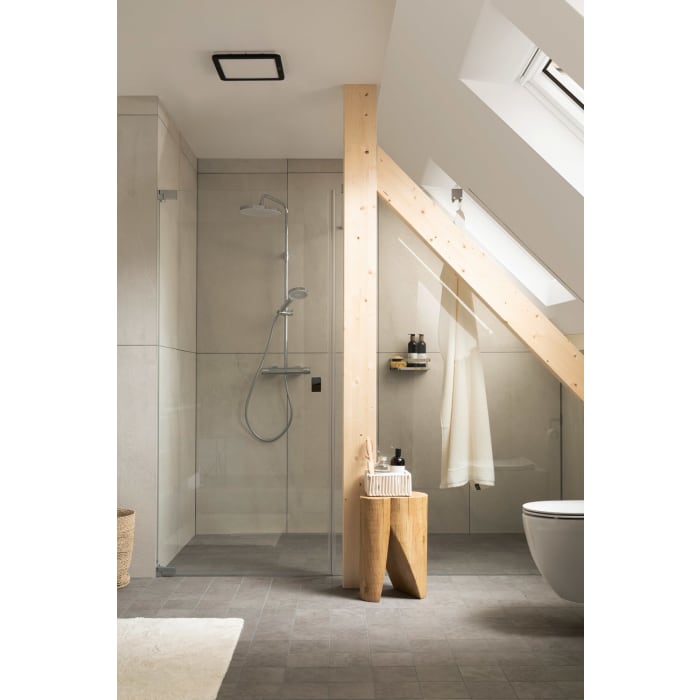 SCHÖNER WOHNEN-Kollektion FIT Nischentür mit festem Glaselement in Flucht 140 x 210 cm, Türanschlag links