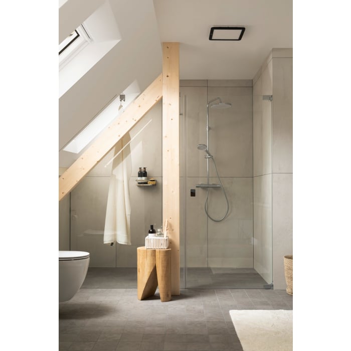 SCHÖNER WOHNEN-Kollektion FIT Nischentür mit festem Glaselement in Flucht 140 x 210 cm, Türanschlag rechts