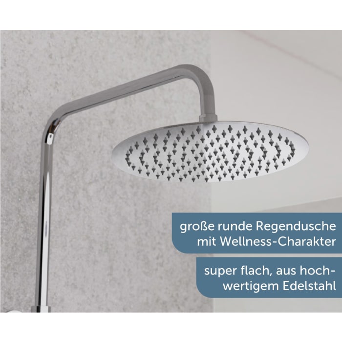 Schütte AQUADUCT Überkopf-Brauseset mit Thermostatarmatur