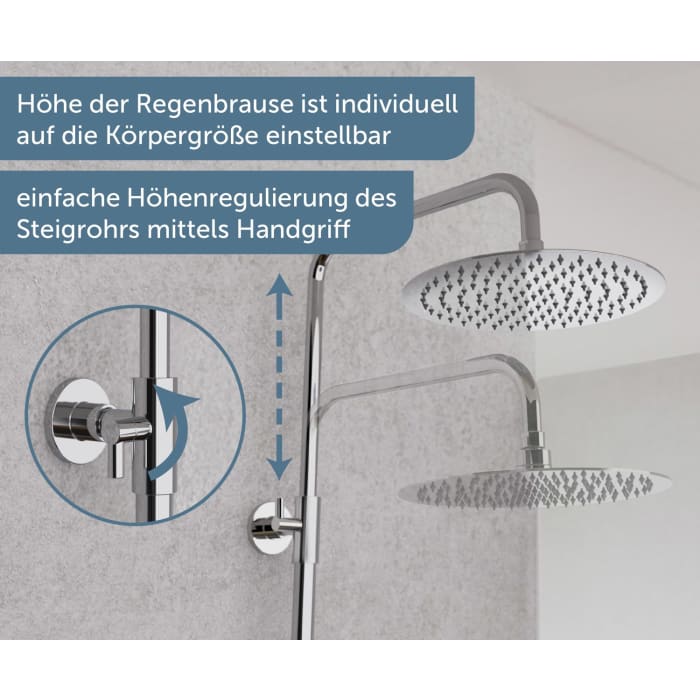 Schütte AQUADUCT Überkopf-Brauseset mit Thermostatarmatur