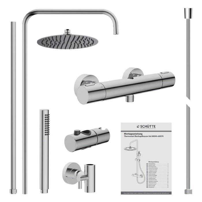 Schütte AQUADUCT Überkopf-Brauseset mit Thermostatarmatur