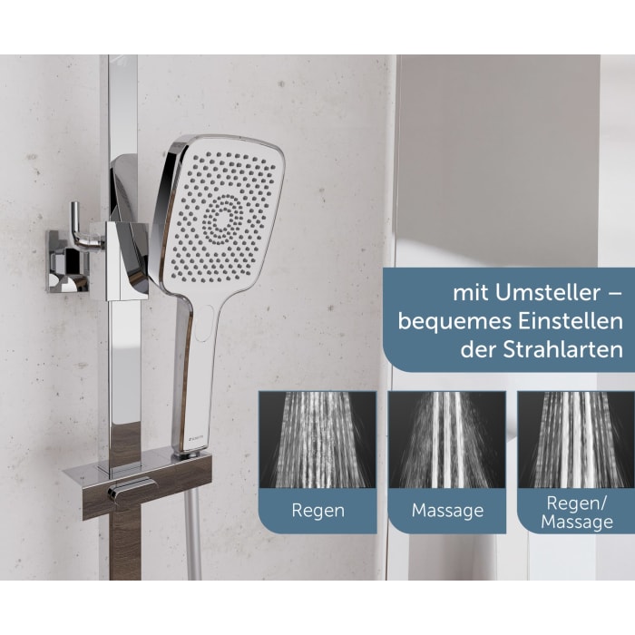 Schütte GRAN CANARIA Überkopfbrause-Set, mit Thermostatarmatur