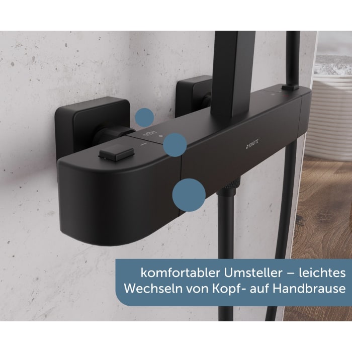 Schütte GRAN CANARIA Überkopfbrause-Set, mit Thermostatarmatur