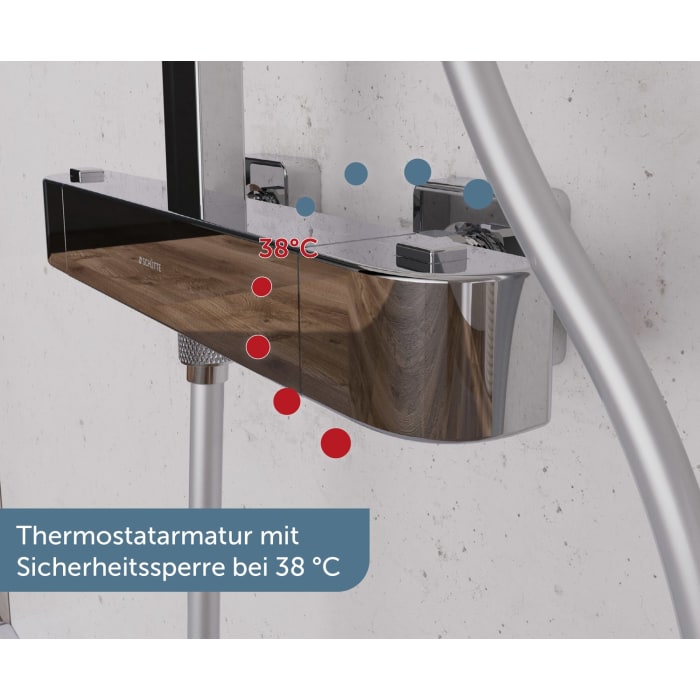 Schütte GRAN CANARIA Überkopfbrause-Set, mit Thermostatarmatur
