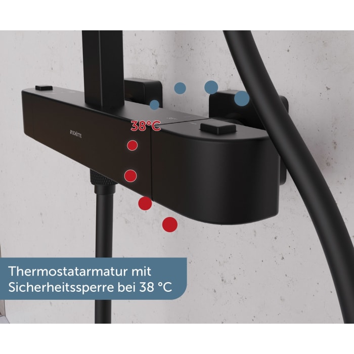 Schütte GRAN CANARIA Überkopfbrause-Set, mit Thermostatarmatur
