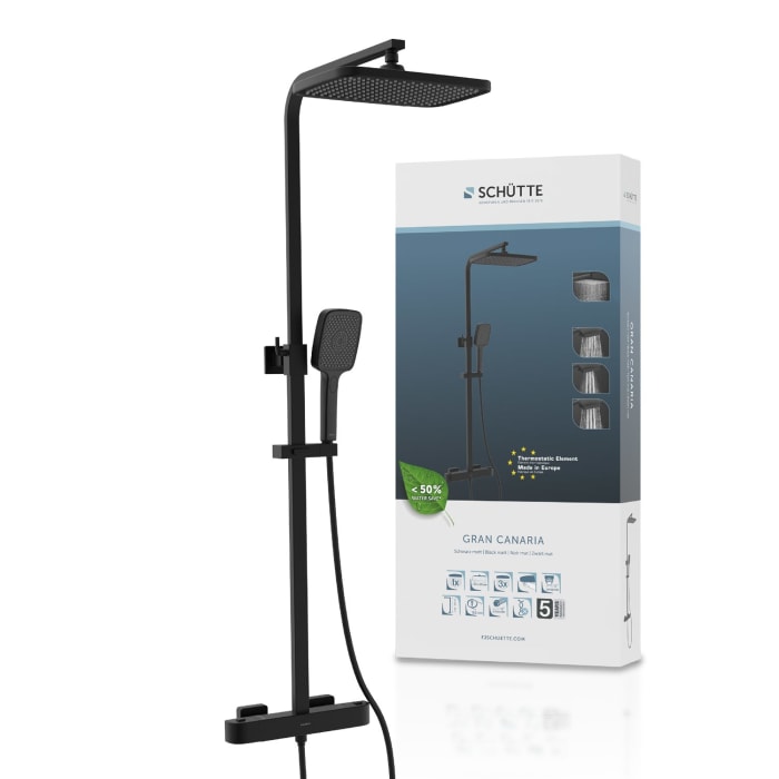 Schütte GRAN CANARIA Überkopfbrause-Set, mit Thermostatarmatur