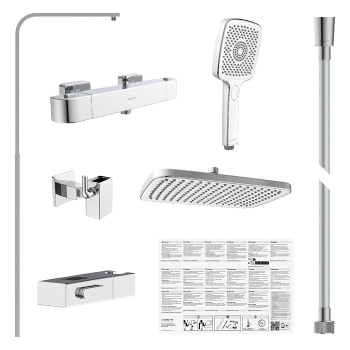 Schütte GRAN CANARIA Überkopfbrause-Set, mit Thermostatarmatur