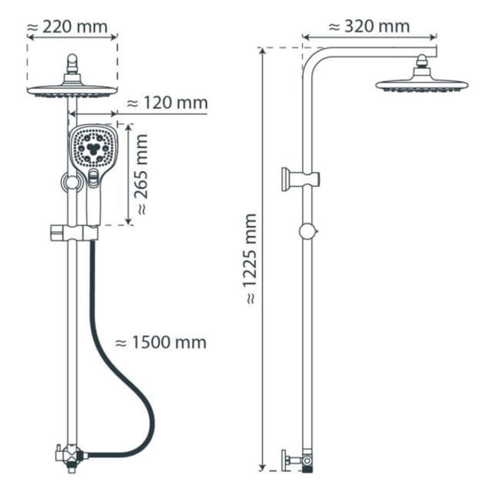 Schütte MADEIRA Überkopfbrause-Set