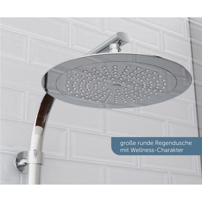 Schütte MADURA FRESH Regendusche mit Thermostat Duscharmatur, Handbrause mit 3 Funktionen