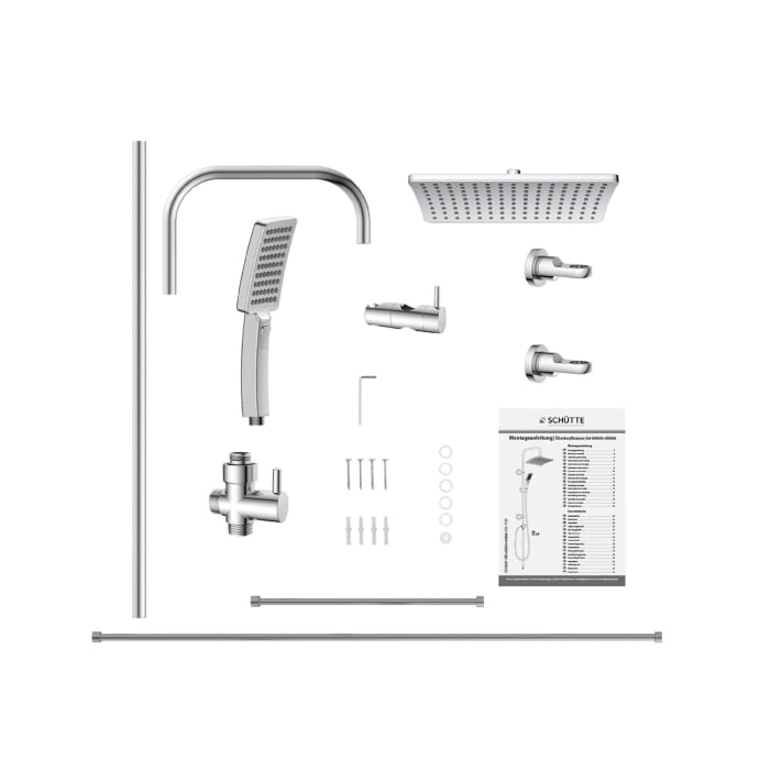 Schütte MALLORCA Duschsystem mit Kopfbrause und Handbrause, ohne Armatur