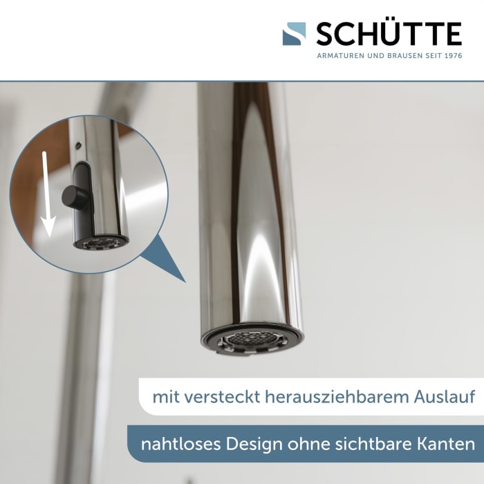 Schütte BLACKPOOL Spültischarmatur, mit herausziehbarem Auslauf