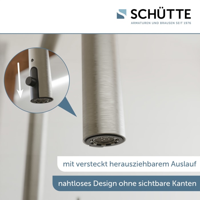 Schütte BLACKPOOL Spültischarmatur, mit herausziehbarem Auslauf