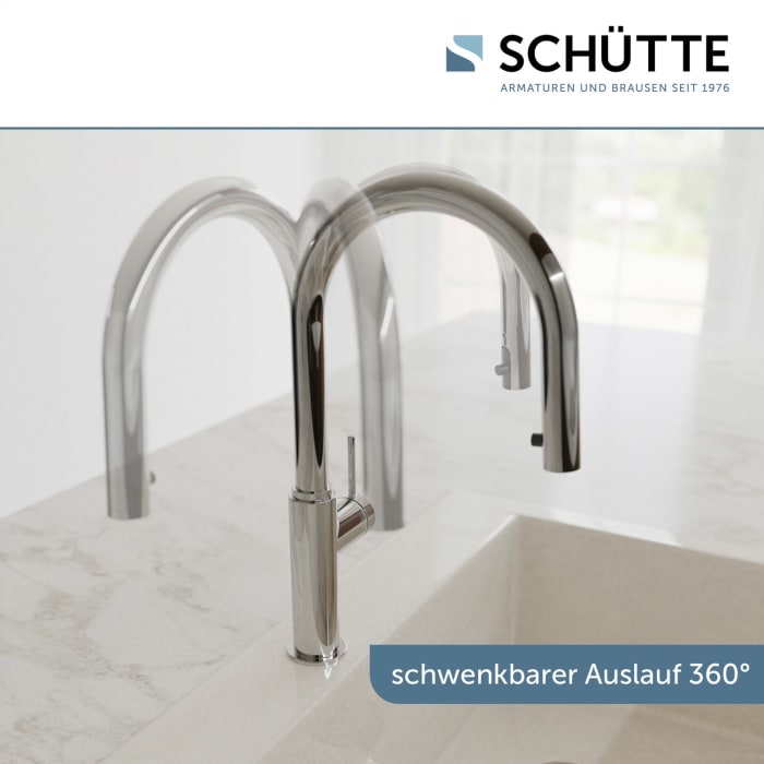Schütte BLACKPOOL Spültischarmatur, mit herausziehbarem Auslauf
