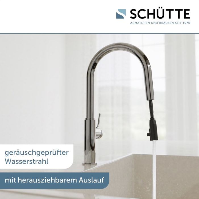 Schütte BLACKPOOL Spültischarmatur, mit herausziehbarem Auslauf