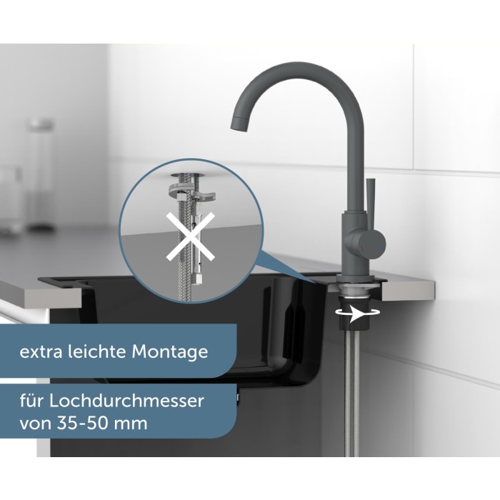 Schütte CORNWALL Küchenarmatur mit Energiesparfunktion, schwenkbar