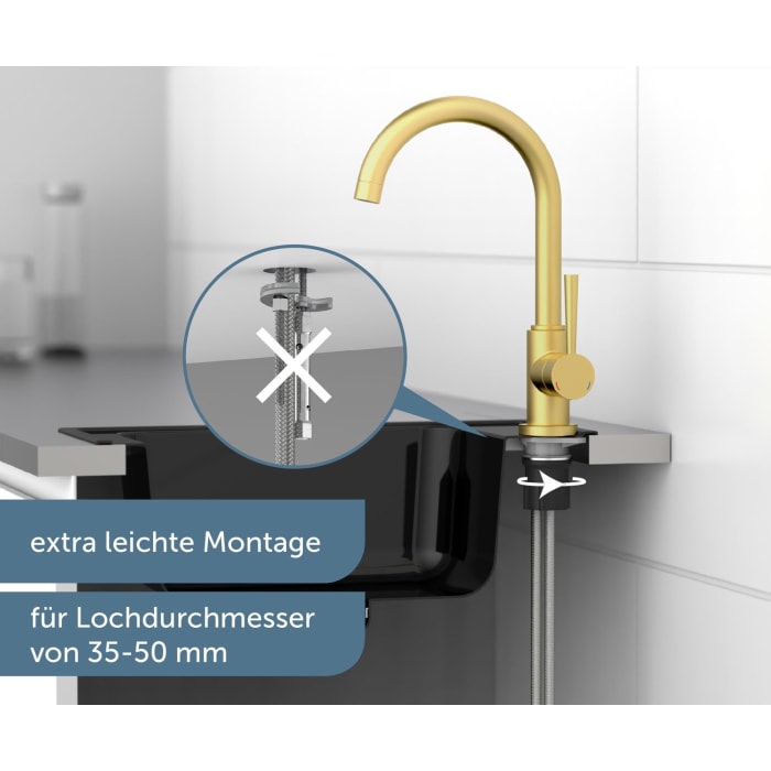 Schütte CORNWALL Küchenarmatur mit Energiesparfunktion, schwenkbar