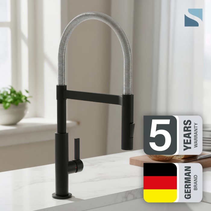 Schütte MIAMI Einhebel Küchenarmatur mit Geschirrbrause, ausziehbar und schwenkbar